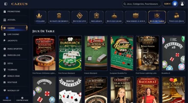 Quelles sont les offres réelles de Cazeus Casino pour les joueurs français ? à France Quelles sont les offres réelles de Cazeus Casino pour les joueurs français ? à France